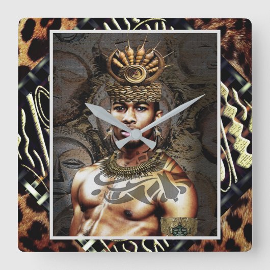 Etnische Vierkante Klok (Voorkant)