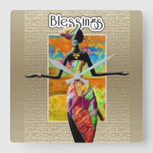 Etnische Vierkante Klok