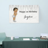 Etnische Vintage Baby Boy Diamonds Silver Spandoek (Beurs)