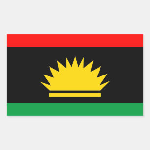 etnische vlag van de Biafra-republiek Rechthoekige Sticker
