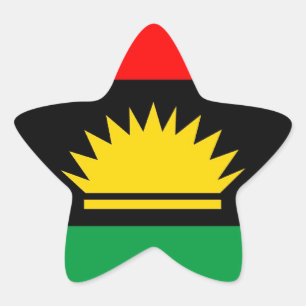 etnische vlag van de Biafra-republiek Ster Sticker