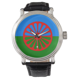 Etnische vlag van zigeuners horloge
