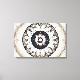 Etnische vormen Moderne Kleurrijke Verpakte Kunst  Canvas Afdruk