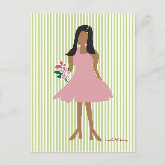 Etnische Vrouw Briefkaart (Voorkant)
