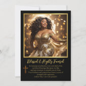 Etnische vrouw gezegend en zeer begunstigd Spiritu Bedankkaart (Voorkant)