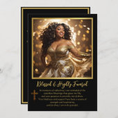 Etnische vrouw gezegend en zeer begunstigd Spiritu Bedankkaart (Voorkant / Achterkant)