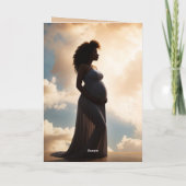 Etnische vrouw zwangerschap felicitaties kaart (Achterkant)