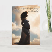 Etnische vrouw zwangerschap felicitaties kaart (Voorkant)