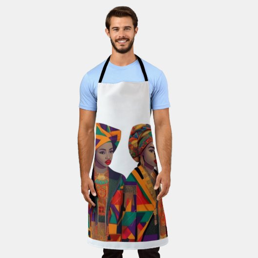 Etnische vrouwen schort (Gedragen)