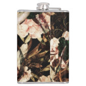 Etnische waterverf: retro bloemenachtergrond. heupfles (Achterkant)