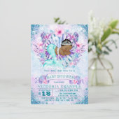 Etnische Zeemeermin Baby Douche uitnodigingen (Staand voorkant)