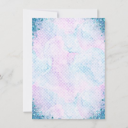 Etnische Zeemeermin Baby Douche uitnodigingen (Achterkant)