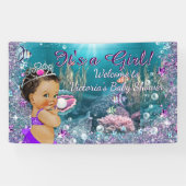 Etnische Zeemeermin Baby shower Banner (Horizontaal)