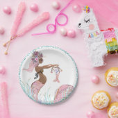 Etnische Zeemeermin Baby shower Papier Borden Papieren Bordje (Feest)
