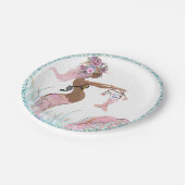 Etnische Zeemeermin Baby shower Papier Borden Papieren Bordje (Gekanteld)