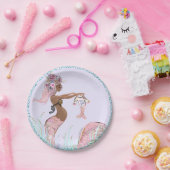Etnische Zeemeermin Moeder Baby shower Papier Bord (Feest)