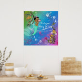 Etnische zeemeermin onder de zee poster (Keuken)