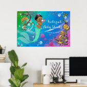 Etnische zeemeermin onder het Baby shower van de Z Poster (Thuiskantoor)