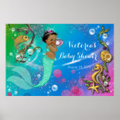 Etnische zeemeermin onder het Baby shower van de Z Poster (Voorkant)