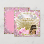 etnische zeemeermin roze parel Baby shower Kaart (Voorkant / Achterkant)