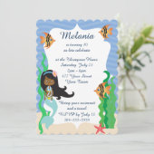 Etnische Zeemeermin Verjaardag Pool Party Kaart (Staand voorkant)