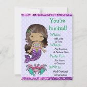  etnische zeemeermin verjaardagsfeestuitnodigingen kaart (Voorkant)