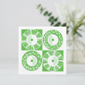 Etnische zonne-energie Midden eeuw Modern groen wi Kaart (Staand voorkant)