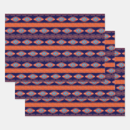 Etnische zuidwestelijke geometrische patronen inpakpapier vel (Set)