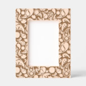 Etnische zwart-witte Paisley Bloemen Gegraveerde Lijstjes (Voorkant)