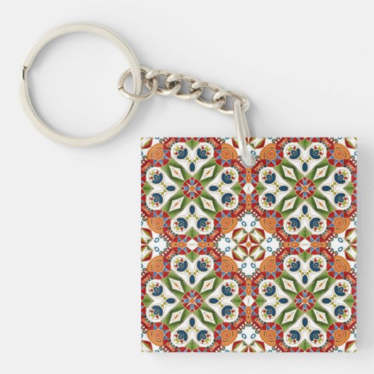 etnisches Arabisch oosters ornament vintage Sleutelhanger (Voorkant)