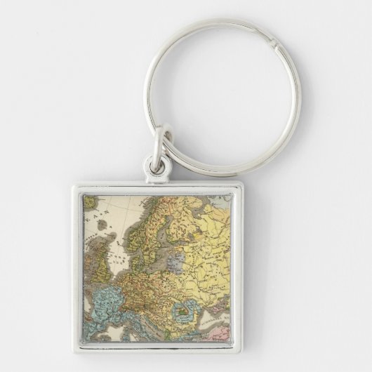etnografische kaart van Europa Sleutelhanger (Voorkant)