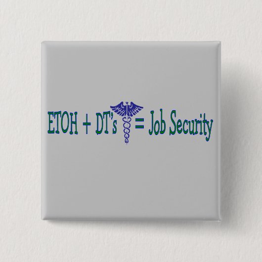 ETOH banenbeveiliging—Funny Zurse Giften Vierkante Button 5,1 Cm (Voorkant)