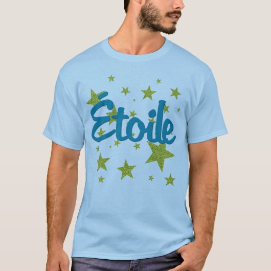 Etoile French met sterren T-shirt (Voorkant)