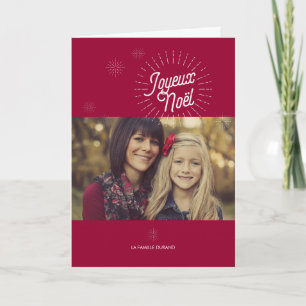 Étoiles Photo de voeux de Noël Kaart