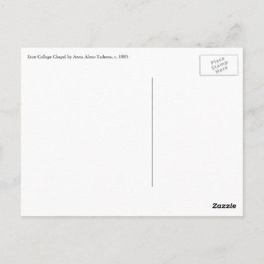 Eton College Chapel door Anna Alma Tadema Briefkaart (Achterkant)