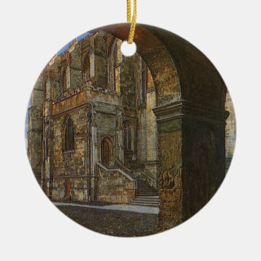 Eton College Chapel door Anna Alma Tadema Keramisch Ornament (Voorkant)