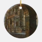 Eton College Chapel door Anna Alma Tadema Keramisch Ornament (Achterkant)