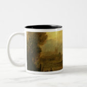 Eton College uit de rivier, of The Thames in Tweekleurige Koffiemok (Links)