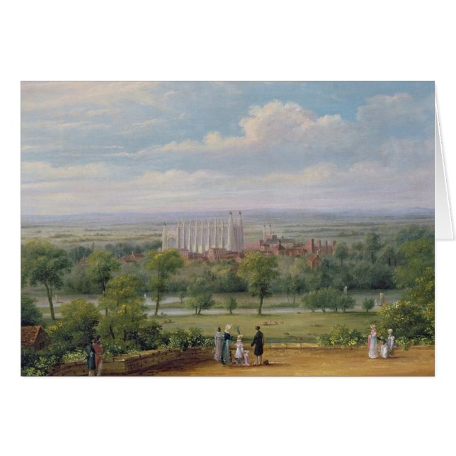 Eton College van het terras Windsor Castle (Voorkant Horizontaal)