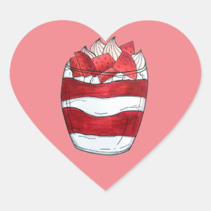 Eton Mess Strawberry Meringue UK Britse dessert Hart Sticker