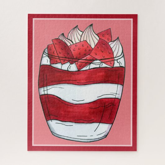 Eton Mess Strawberry Meringue UK Britse dessert Legpuzzel (Verticaal)