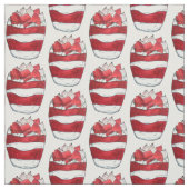 Eton Mess Strawberry Meringue UK Britse dessert Stof (Swatch)