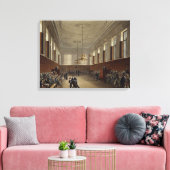 Eton School Room, van de "History of Eton College" Canvas Afdruk (Insitu (Woonkamer))