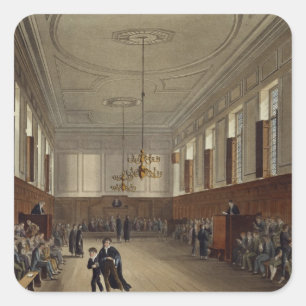 Eton School Room, van de "History of Eton College" Vierkante Sticker