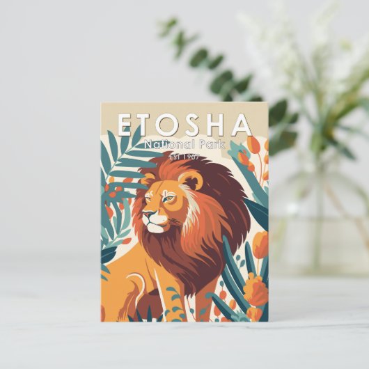 Etosha Nationaal Park Namibië  Briefkaart (Staand voorkant)