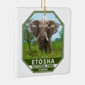 Etosha Nationaal Park Namibië Elephant Waterverf Keramisch Ornament (Rechts)