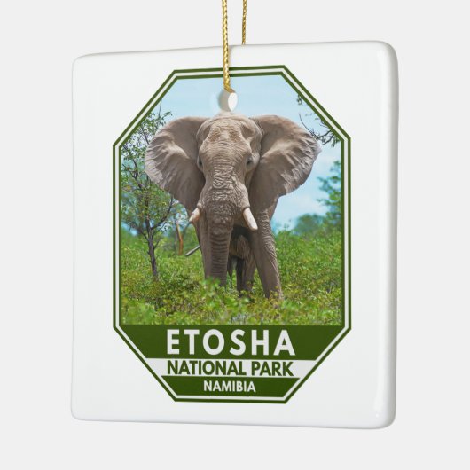 Etosha Nationaal Park Namibië Elephant Waterverf Keramisch Ornament (Links)