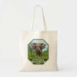 Etosha Nationaal Park Namibië Elephant Waterverf Tote Bag