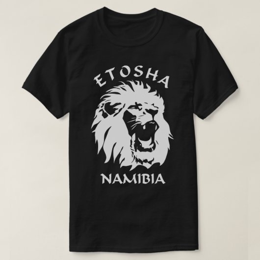 Etosha Nationaal Park Namibië Leeuw Gezicht T-shirt (Design voorkant)