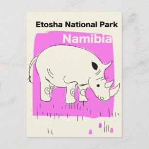 Etosha National Park, Namibië Briefkaart
